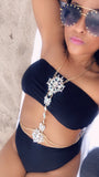 Multi Crystal Bikini Body Chain - Cynt's Fashions Boutique