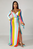 Striped Glamour Maxi - Cynt's Fashions Boutique 