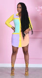 Color Block Mini Dress - Cynt's Fashions Boutique