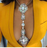 Multi Crystal Rhinestone Body Chain - Cynt's Fashions Boutique 
