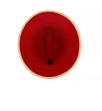 Beige Red Bottom Fedora - Cynt's Fashions Boutique 
