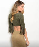 Olive Crop Top - Cynt's Fashions Boutique 