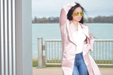 Pink Satin Duster Coat - Cynt's Fashions Boutique 