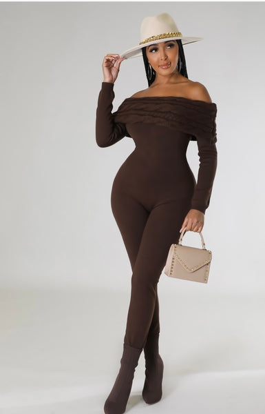 Chocolate Vibes Jumpsuit - Cynt's Fashions Boutique 